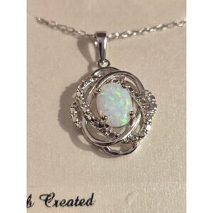 Opal Pendant with 18" chain